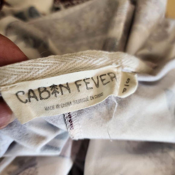 Cabin Fever Boho Tribal Onesie Pajamas Sz Small Stripe Animal Print Fox Owl Bear - Picture 9 of 10